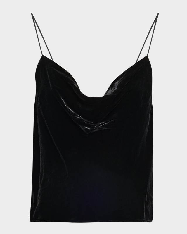 Calista Cowl-Neck Silk Camisol